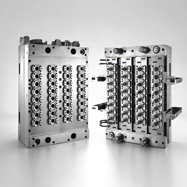 Family mold — tooling-strategy render