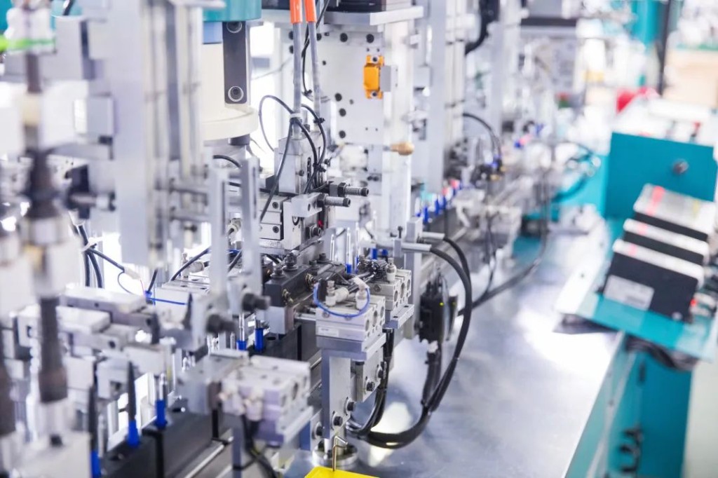High-speed battery electrode coating line on a gigafactory floor